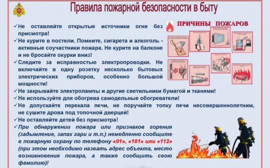 Правила пожарной безопасности в быту